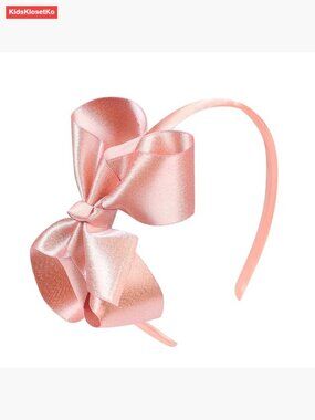 Metallic Grosgrain Ribbon Hair Bow Headbands for Kids - Pack of 1